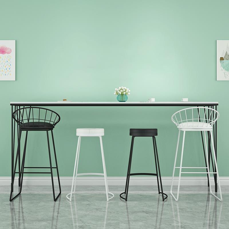 Mesa de comedor con tapa de piedra, mesa de comedor industrial con 4 patas negras