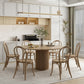 Modern Round Dining Table Pine Solid Wood Pedestal Dining Table in Natural Clearhalo 'Dining Tables & Seating' 'Dining Tables' 'dining_table' 'furn' 'furn_dining_table' 'Furniture' 'furniture_dining_table' 'Kitchen & Dining Furniture' 1200x1200_943f6d17-656a-42d9-b101-ba96ce373435