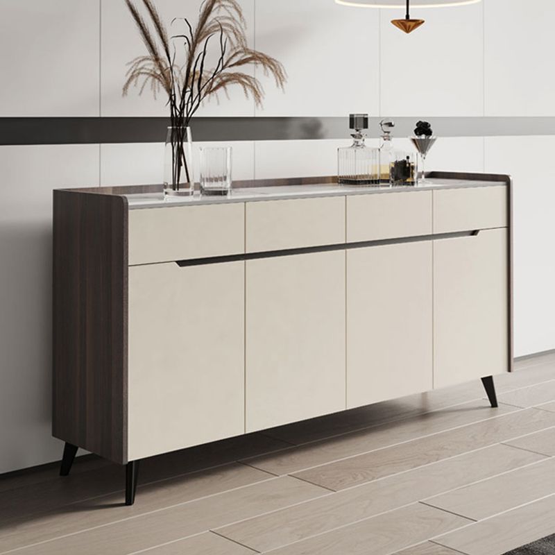 Rettangole Sideboard Sideboard Sinterite Sinterite Siete con cassetti e porte
