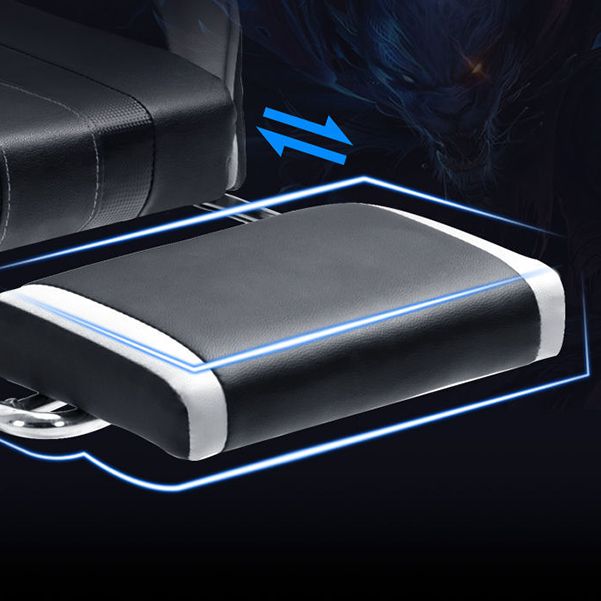 Silla de escritorio moderna silla de computadora de cuero por faux silla con ruedas con ruedas