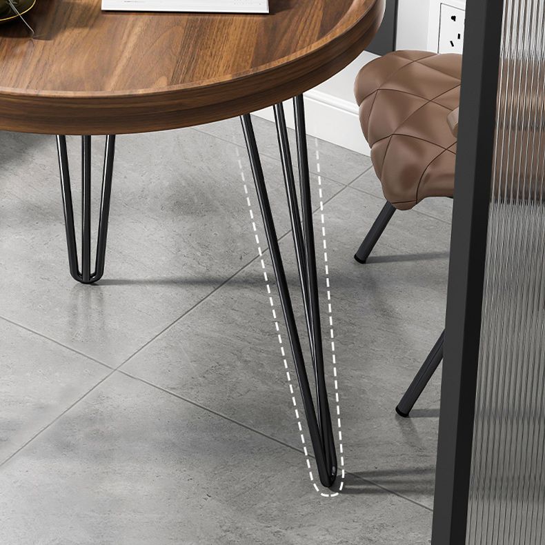 Wood 3 Legs Coffee Table Round Tray Top Coffee Table Minimalist Clearhalo 'Coffee & Accent Tables' 'Coffee Tables' 'coffee_tables' 'furn' 'furn_coffee_tables' 'Furniture' 'Living Room Furniture' 1200x1200_94433779-f5e8-4d49-b114-bbf28738601b