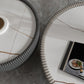 Luxurious Slate Round Pedestal Coffee Cocktail Table in White and Gray Clearhalo 'Coffee & Accent Tables' 'Coffee Tables' 'coffee_tables' 'furn' 'furn_coffee_tables' 'Furniture' 'Living Room Furniture' 1200x1200_9443d5af-4aad-49db-bd44-78d915c6a140