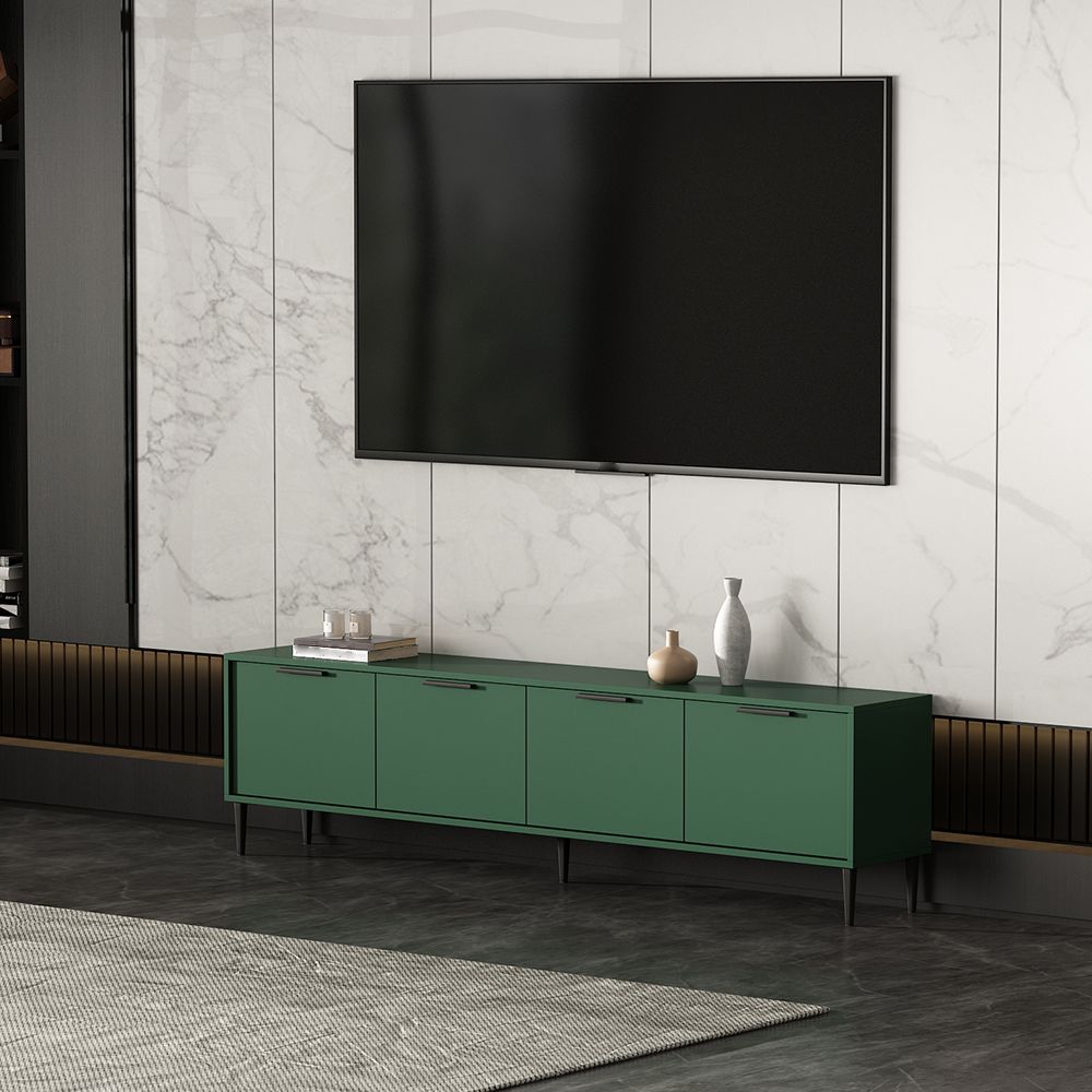Wooden Enclosed Storage TV Console Scandinavian TV Stand with Cabinet Clearhalo 'furn' 'furn_tv_stands_entertainment_centers' 'Furniture' 'Living Room Furniture' 'TV Stands & Entertainment Centers' 'TV Stands & Media Storage Furniture' 'tv_stands_entertainment_centers' 1200x1200_9446213a-baeb-4037-95ee-7a971f04bc40