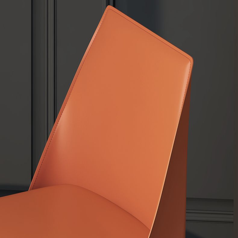 Contemporary Style Leather Dining Chairs Windsor Back Armless Dining Chairs Clearhalo ' kitchen&dining_furn' 'Dining Chairs' 'Dining Tables & Seating' 'dining_chair' 'furn' 'furn_dining_chair' 'Furniture' 'furniture_dining_chair' 'Kitchen & Dining Furniture' 'kitchen' 1200x1200_94493aa6-c3d8-43e4-979b-54a50bd21057