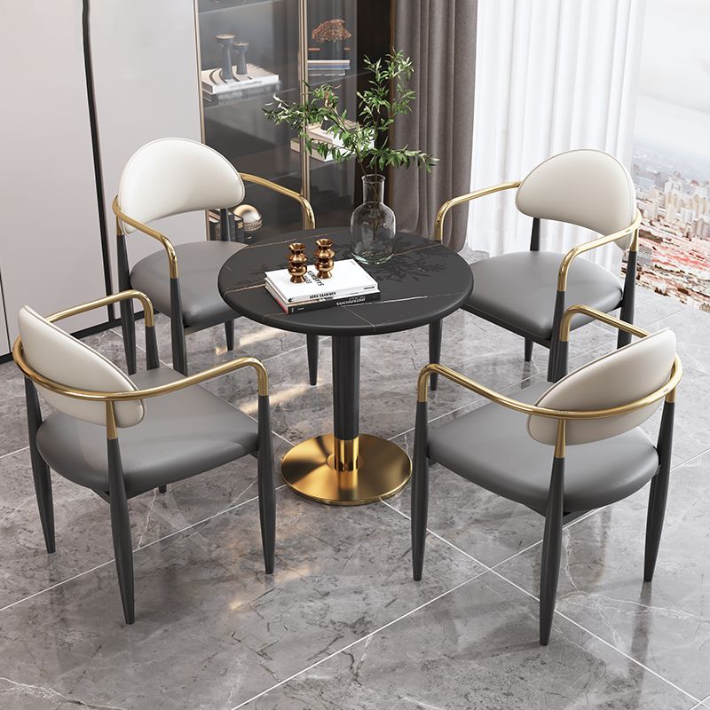 Modern Style Dining Chair Leather Open Back Arm Chair for Dining Room Clearhalo 'Dining Chairs' 'Dining Tables & Seating' 'dining_chair' 'furn' 'furn_dining_chair' 'Furniture' 'Kitchen & Dining Furniture' 1200x1200_94493c90-ec0a-4f4f-94d8-e9f04e7f42b5