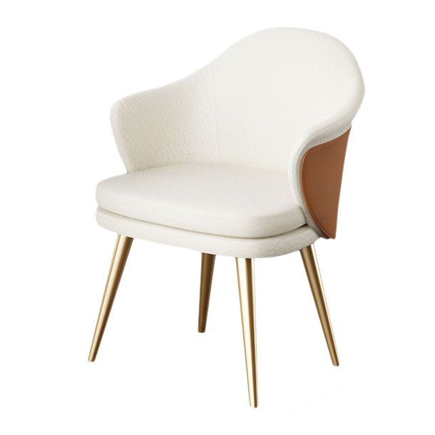 Glam Faux Leather Dining Chair Wingback Side Chair in Matte Finish