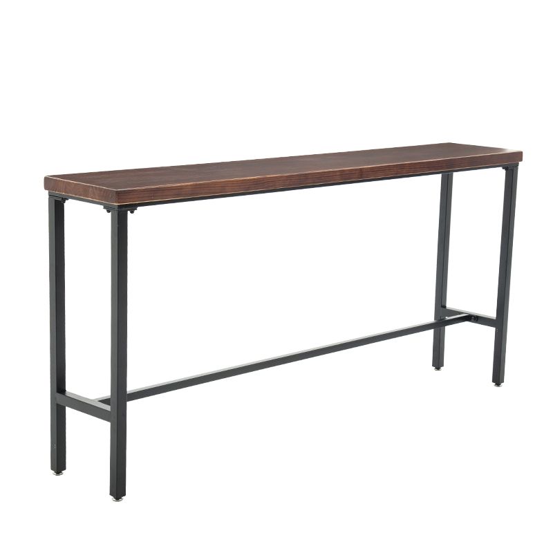 Juego de barra de estilo industrial, juego de comedor de pub rectangular de madera maciza de 1/4/5/9 piezas