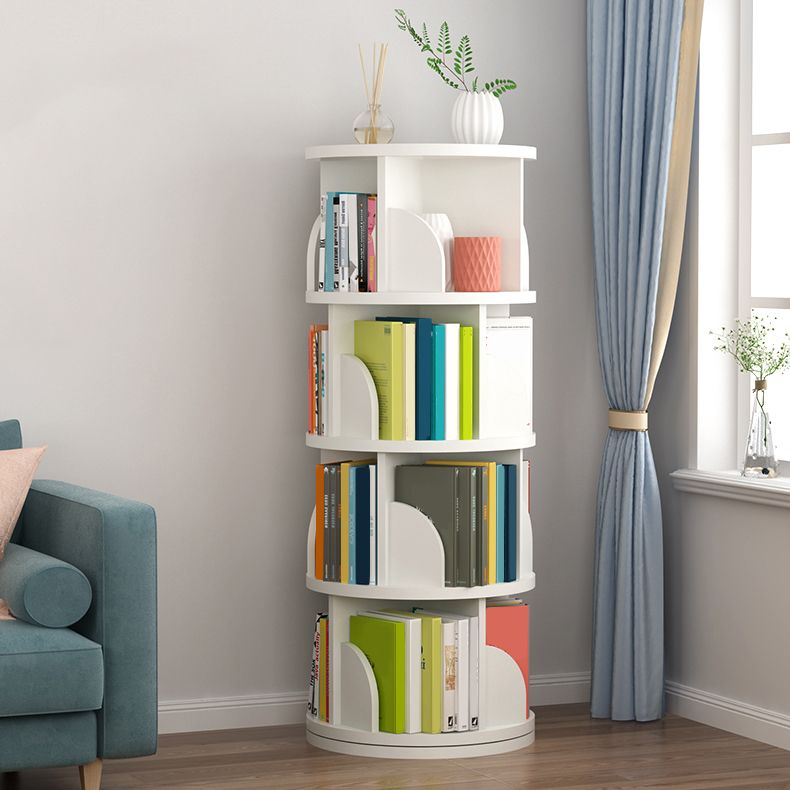 Estantería de madera abierta sala de estar moderna de la casa giratoria