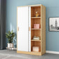 Modern Style Home Wardrobe Armoire Beech Wood and Engineered Wood Storage Wardrobe Cabinet