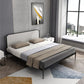 Leather Upholstered Platform Bed Luxurious Metal Tall Bed Frame Clearhalo 'Bedroom Furniture' 'Beds' 'furn' 'furn_beds' 'Furniture' 1200x1200_944b06f3-2219-430f-aaa1-5b35cbc58a7d