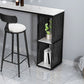 Modern Bar Table Set 1/3 Pieces Faux Marble Counter Table with Upholstered Stools Clearhalo 'Bar Furniture' 'furn' 'furn_home_bar_bar_sets' 'Furniture' 'Home Bars & Bar Sets' 'home_bar_bar_sets' 'Kitchen & Dining Furniture' 1200x1200_944b1bf6-47a8-4595-b144-7ea583d6acaf