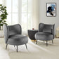 27.5"Wide Pillow Back Armless Slipper Accent Chair for Bedroom Clearhalo 'Accent Chairs' 'accent_chairs' 'Chairs & Seating' 'furn' 'furn_accent_chairs' 'Furniture' 'Living Room Furniture' 1200x1200_944f4086-d145-4d97-9598-5ab807298cd4