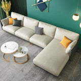 Green Luxurious Sectional Canapa Faux Leather Round Bran Sectional