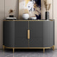 Glam -stijl Stone Buffet Sideboard 35.4 "H Deur Dining Room Buffet Server