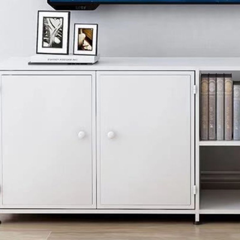 Industrial Style TV Stand Metal TV Console with Open Storage Clearhalo 'furn' 'furn_tv_stands_entertainment_centers' 'Furniture' 'Living Room Furniture' 'TV Stands & Entertainment Centers' 'TV Stands & Media Storage Furniture' 'tv_stands_entertainment_centers' 1200x1200_9452145d-9e01-4053-b1a3-f2d13ee2dcbf