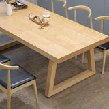 Modern Pine Solid Wood Table Rectangle Dining Table with Double Pedestal Base Clearhalo ' dining_table' 'Dining Tables & Seating' 'Dining Tables' 'furn' 'furn_dining_table' 'Furniture' 'furniture_dining_table' 'Kitchen & Dining Furniture' 'kitchen&dining_furn' 'kitchen' 'kitchen_dining_table' 1200x1200_94525d01-561a-46a9-9c81-e76b72b14005