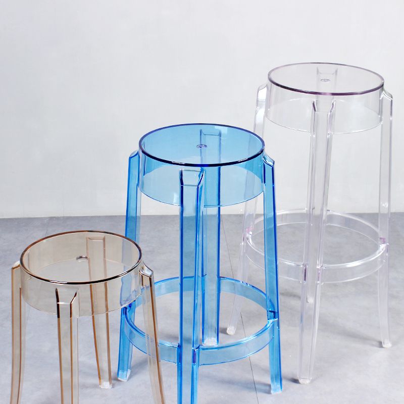 Modern Armless Backless Counter Stool Plastic Living Room Bar Stool with Plastic Pedal Clearhalo 'Bar Furniture' 'Bar Stools' 'bar_stools' 'furn' 'furn_bar_stools' 'furniture_bar_stools' 'Kitchen & Dining Furniture' 'kitchen&dining_furn' 'kitchen' 'kitchen_furn' Furniture' 1200x1200_945271a6-feef-4a94-bf58-5377e37c2be4