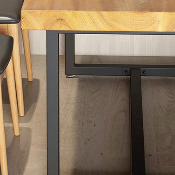 Industrial Rectangle Dining Table Set 1/2/5/6/7 Pieces Natural Solid Wood Dinette Set Clearhalo 'Dining Room Sets' 'Dining Tables & Seating' 'dining_room_set' 'furn' 'furn_dining_room_set' 'Furniture' 'Kitchen & Dining Furniture' 1200x1200_9452948e-5f70-43ae-9d85-4c9e77c95ebb