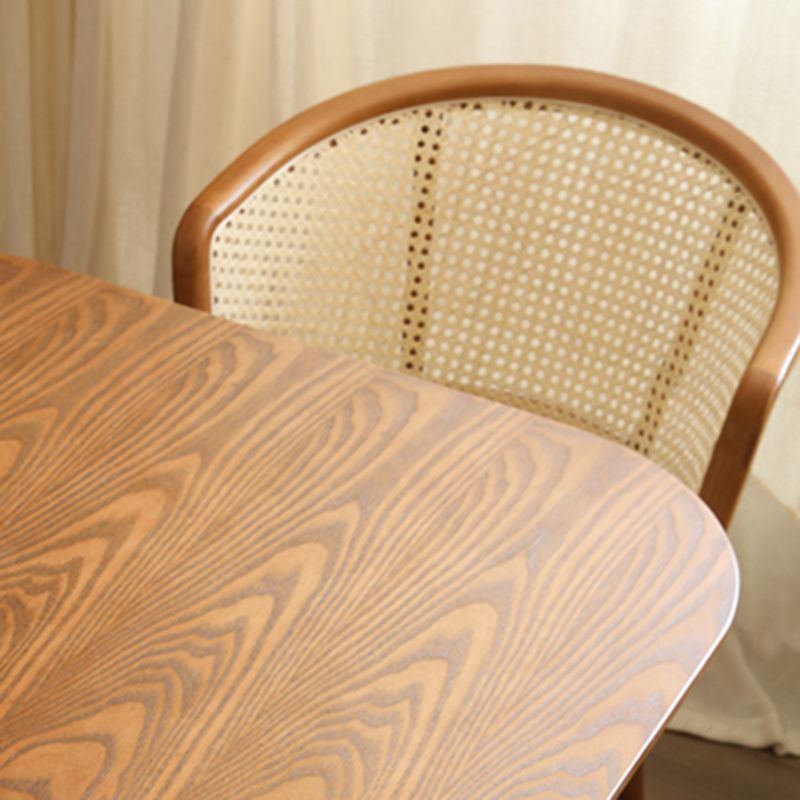 Rectangle Dining Set 1/4/5/6 Pcs Ash Solid Wood and Rattan Dining Table and Chairs Clearhalo 'Dining Room Sets' 'Dining Tables & Seating' 'dining_room_set' 'furn' 'furn_dining_room_set' 'Furniture' 'Kitchen & Dining Furniture' 1200x1200_94549e2e-c48c-47d3-a385-de7ef67a6a17