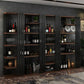 Metal Floor Bottle Wine Rack Contemporary Wine Holder with Storage Shelves Clearhalo 'furn' 'furn_wine_racks' 'Furniture' 'Kitchen & Dining Furniture' 'Wine Racks' 'wine_racks' 1200x1200_9454fae2-624a-44e5-a3d6-f27526ed2f77