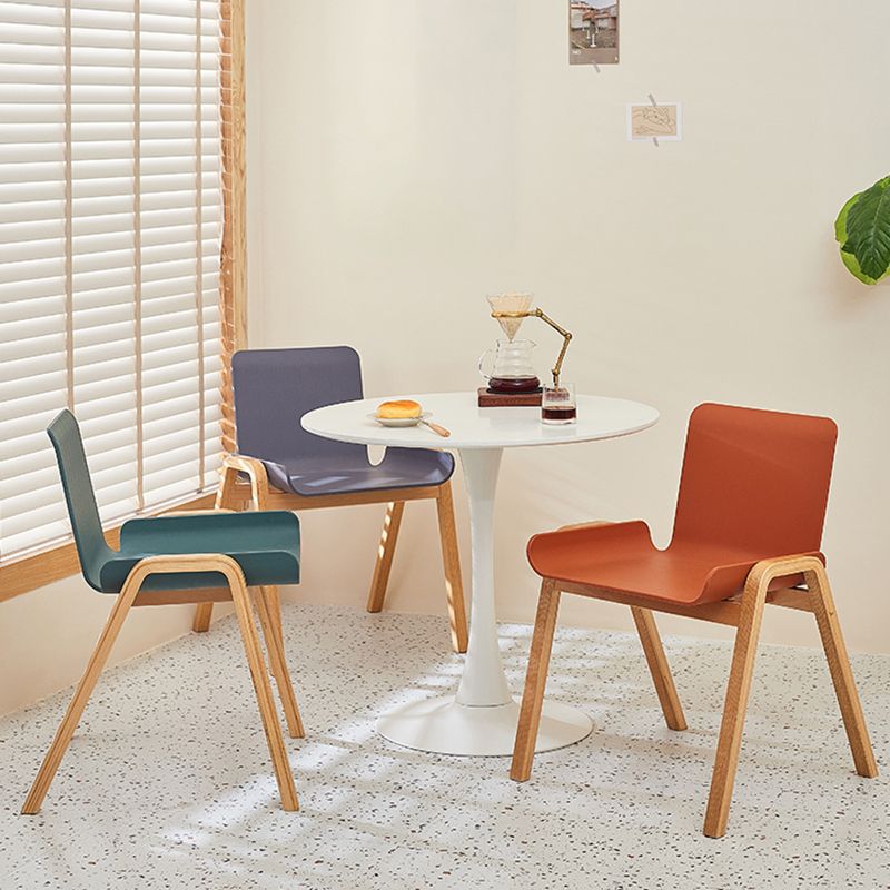 Contemporary Style Dining Chair Kitchen Armless Side Chair with Wooden Legs Clearhalo ' kitchen&dining_furn' 'Dining Chairs' 'Dining Tables & Seating' 'dining_chair' 'furn' 'furn_dining_chair' 'Furniture' 'furniture_dining_chair' 'Kitchen & Dining Furniture' 'kitchen' 1200x1200_94554356-e033-4fd9-9eb7-e39c1e948520