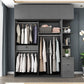 Modern Style Glass Wardrobe Bedroom Wardrobe Closet with 1 Drawer