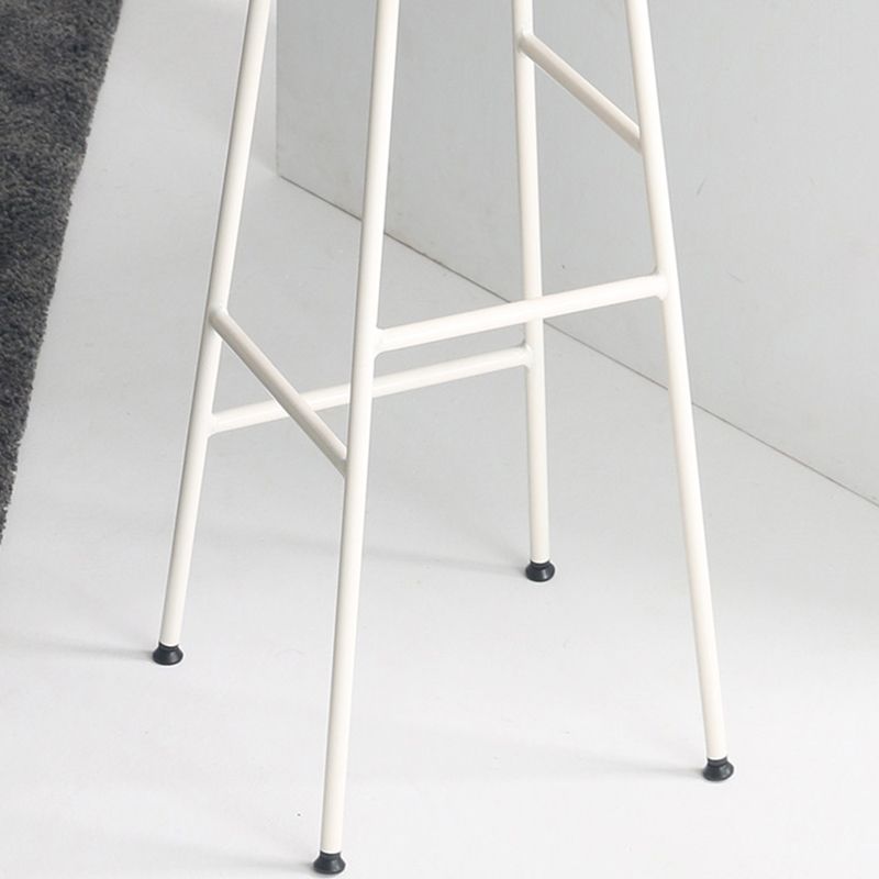 Round Modern Counter Bar Stool Armless Indoor Bar Stool with Footrest and Steel Base Clearhalo 'Bar Furniture' 'Bar Stools' 'bar_stools' 'furn' 'furn_bar_stools' 'furniture_bar_stools' 'Kitchen & Dining Furniture' 'kitchen&dining_furn' 'kitchen' 'kitchen_furn' Furniture' 1200x1200_9458df2a-298c-472c-9409-f18db6008fdd