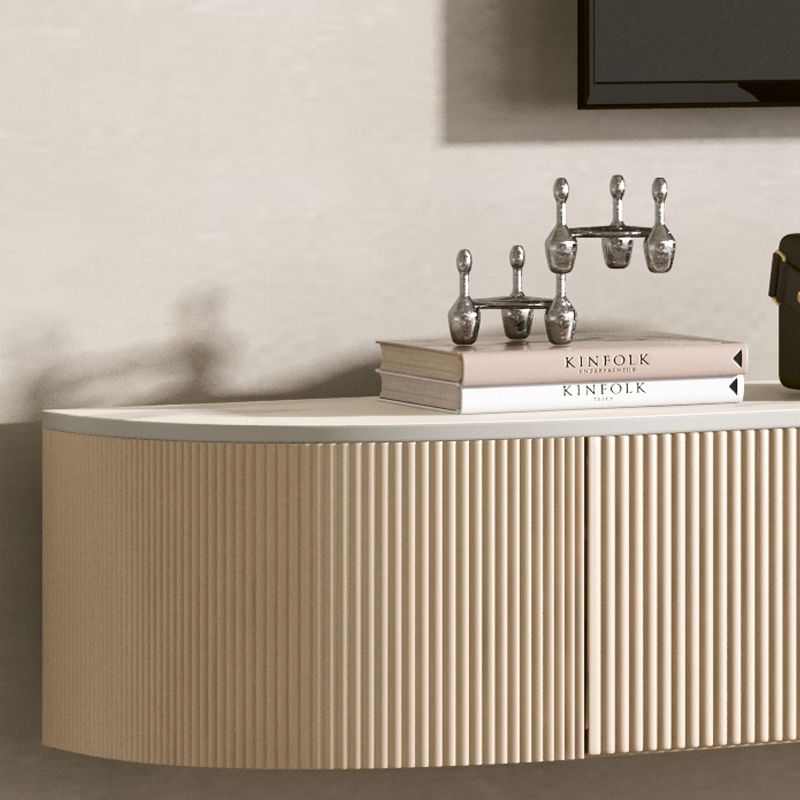 Modern Stone TV Stand Console White Floating TV Media Stand with Drawers for Living Room Clearhalo 'furn' 'furn_tv_stands_entertainment_centers' 'Furniture' 'Living Room Furniture' 'TV Stands & Entertainment Centers' 'TV Stands & Media Storage Furniture' 'tv_stands_entertainment_centers' 1200x1200_94593e32-14cd-4228-aedc-582208fa9c0d