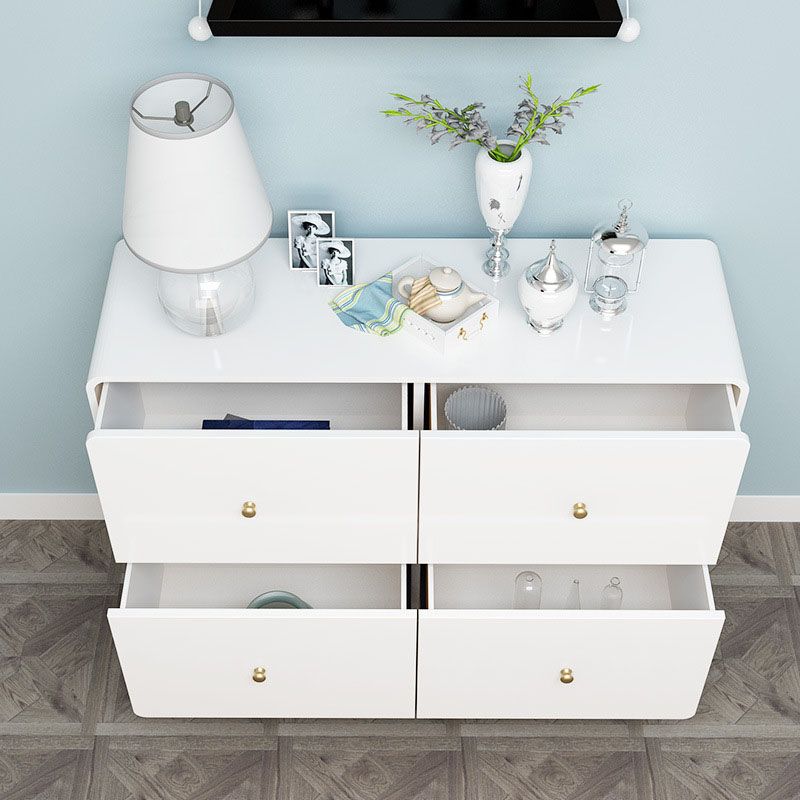 Wood 4 - Drawer Accent Chest Modern 34.6-Inch High Simple Storage Chest Clearhalo 'Cabinets & Chests' 'cabinets_chests' 'furn' 'furn_cabinets_chests' 'Furniture' 'Living Room Furniture' 1200x1200_94594943-d65e-41aa-aace-aae740487236