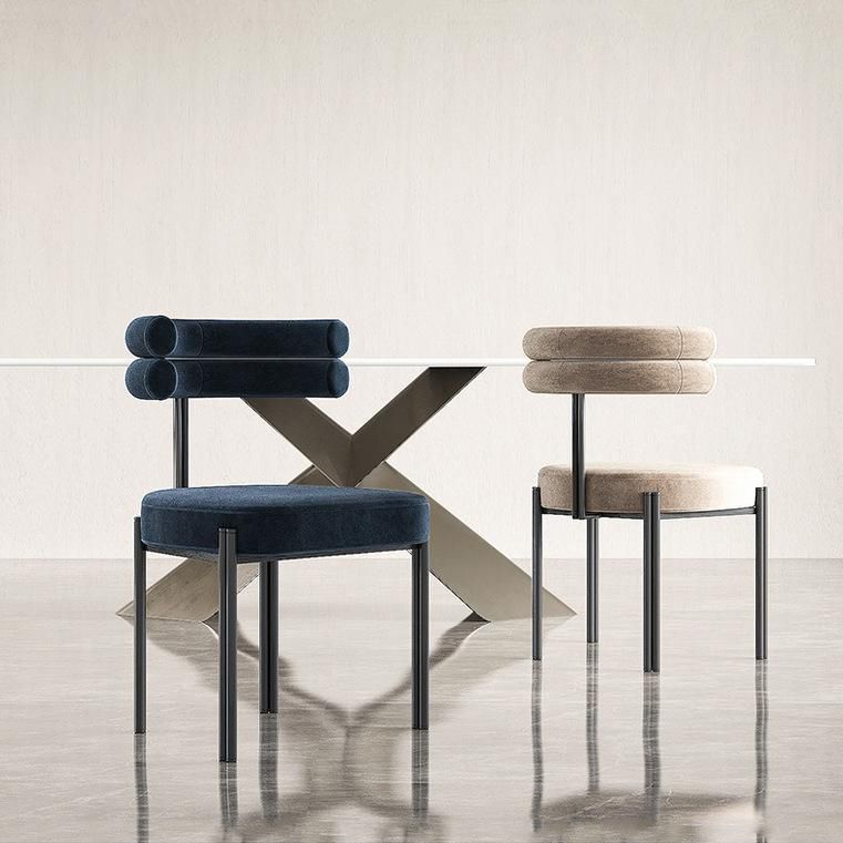 Contemporary Velvet Armless Side Chair Matte Finish Open Back Dining Chair Clearhalo ' kitchen&dining_furn' 'Dining Chairs' 'Dining Tables & Seating' 'dining_chair' 'furn' 'furn_dining_chair' 'Furniture' 'furniture_dining_chair' 'Kitchen & Dining Furniture' 'kitchen' 1200x1200_945b2bf3-13bc-41dd-808f-483fee30591e