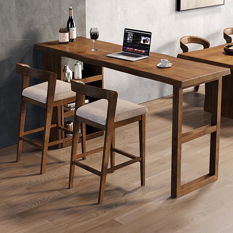 Ash houten bovenste balk tafel eigentijdse staaftafel met houten opbergrek