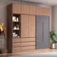 Contemporary Sliding Door Storage Cabinet Bedroom Cabinet with Drawers