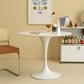 Modern Style Round Dining Table Tulip Home Table with Metal Base