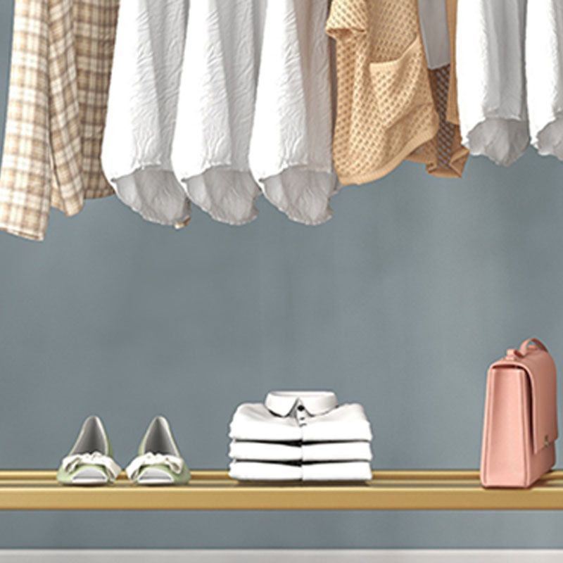 Moderne Style Coat Rack Metallic Free Standing Hooks Design -Kleiderbügel mit Regalen