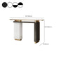 Oval Shape Contemporary Console Table Stone Console Sofa Table in Black and White