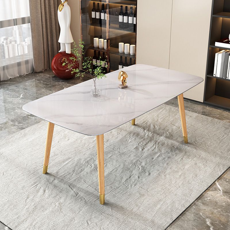 Rectangle Stone Dining Table Traditional Luxury Wood Tripod Base Dining Table Clearhalo 'Dining Tables & Seating' 'Dining Tables' 'dining_table' 'furn' 'furn_dining_table' 'Furniture' 'furniture_dining_table' 'Kitchen & Dining Furniture' 'kitchen' 'kitchen_dining_table' 1200x1200_94608672-d5a1-4379-89bc-ade9af2de6a8