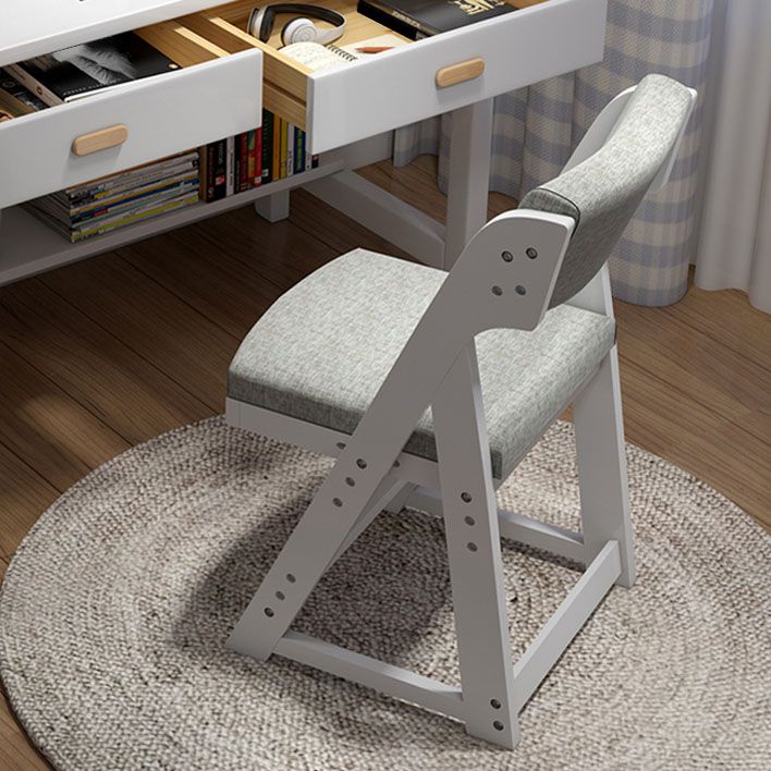 Contemporary Dining Chair Open Back Dining Armless Side Chair with Wooden Legs