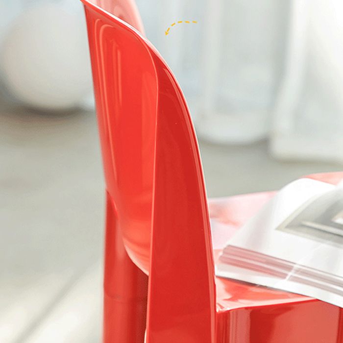Plastic eetkamerstoelen Noordse stijl Open achterste eetkamerstoel voor eetkamer