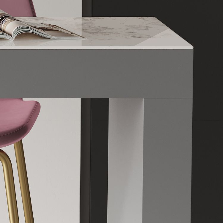 Glam Style Bar Table Rectangle Stone Bar Dining Table for Living Room Clearhalo 'Bar Furniture' 'Bar Tables' 'bar_tables' 'furn' 'furn_bar_tables' 'Furniture' 'Kitchen & Dining Furniture' 1200x1200_9464abdf-5039-4218-98e8-829d81329f4f