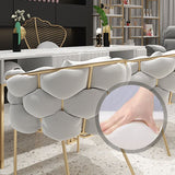 Glam Style Upholstered Gold Base Dining Arm Chair for Dining Room Clearhalo 'Dining Chairs' 'Dining Tables & Seating' 'dining_chair' 'furn' 'furn_dining_chair' 'Furniture' 'Kitchen & Dining Furniture' 1200x1200_946503f8-69df-4a37-945e-7931e76f28d6