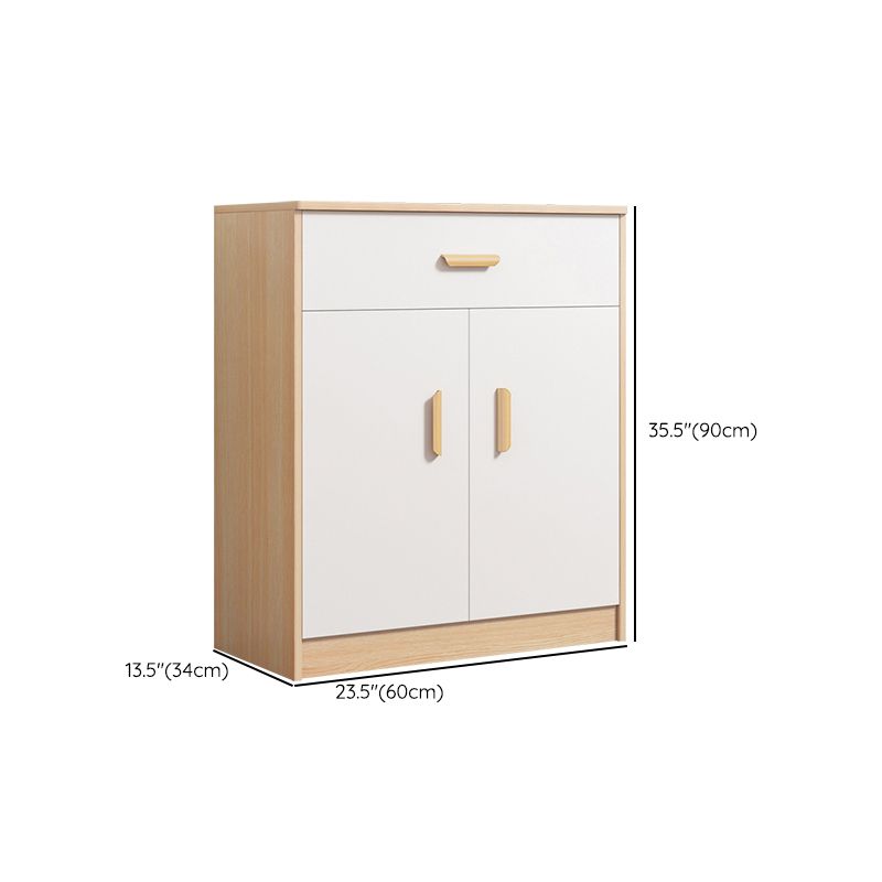 Contemporary Style Buffet Sideboard Wood Sideboard with Cabinets and Drawer Clearhalo 'buffet_sideboard' 'Buffets & Sideboards' 'furn' 'furn_buffet_sideboard' 'Furniture' 'Kitchen & Dining Furniture' 1200x1200_9465d817-5cb7-40d1-a843-53d66a3b6b02