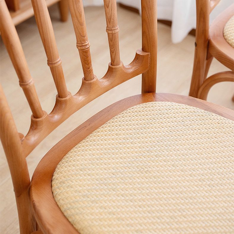 French Modern Design Slat Back Side Ash Woods Chair Home Dining Chairs Clearhalo ' kitchen&dining_furn' 'Dining Chairs' 'Dining Tables & Seating' 'dining_chair' 'Furniture' 'furniture_dining_chair' 'Kitchen & Dining Furniture' 'kitchen' 1200x1200_9465e7bd-aa21-4224-ab5e-bc9810277136