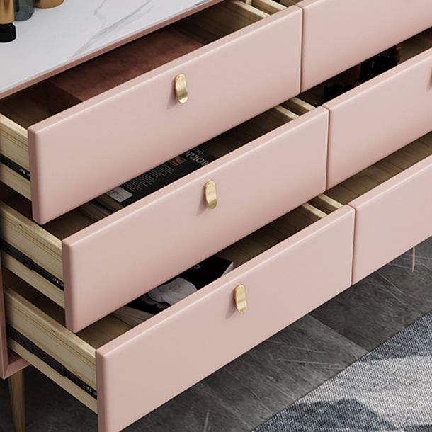 Modern Style Stone Buffet Sideboard 15.7"D Wood Buffet Server for Dining Room Clearhalo 'buffet_sideboard' 'Buffets & Sideboards' 'Furniture' 'furniture_buffet_sideboard' 'Kitchen & Dining Furniture' 1200x1200_94661b4c-5ac2-4414-b6a2-74e9372da32b