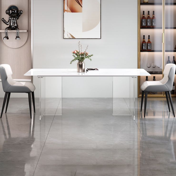 Designer Style 1/3/4/5 Pieces Dining Set Sintered Stone Dining Table with Leather Chairs Clearhalo 'Dining Room Sets' 'Dining Tables & Seating' 'dining_room_set' 'furn' 'furn_dining_room_set' 'Furniture' 'furniture_dining_room_set' 'Kitchen & Dining Furniture' 1200x1200_94676d4b-76af-4e31-9891-6bf9487b702b