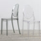 Acrylic Modern Indoor-Outdoor Side Chair Home Open Back Dining Side Chair Clearhalo ' kitchen&dining_furn' 'Dining Chairs' 'Dining Tables & Seating' 'dining_chair' 'furn' 'furn_dining_chair' 'Furniture' 'furniture_dining_chair' 'Kitchen & Dining Furniture' 'kitchen' 1200x1200_94679646-c928-4443-9354-2def86a2774e