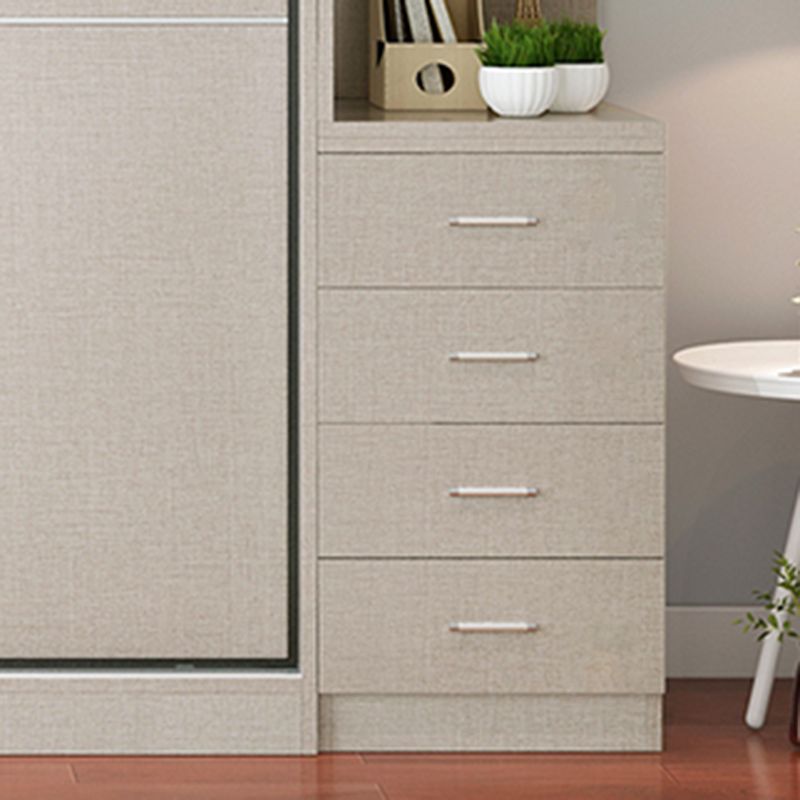 Modern Artificial Wood Wardrobe Freestanding Wardrobe with Sliding Doors for Living Room Clearhalo 'Armoires & Wardrobes' 'armoires_wardrobes' 'Bedroom Furniture' 'furn' 'furn_armoires_wardrobes' 'Furniture' 1200x1200_946a201a-7d3d-4eaa-9a83-434701a0a0f1