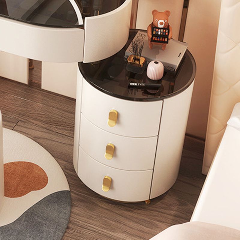 Glass Top Makeup Vanity Desk Lighted Mirror Vanity Dressing Table Set Clearhalo 'Bedroom Furniture' 'furn' 'furn_makeup_vanities' 'Furniture' 'Makeup Vanities' 'makeup_vanities' 1200x1200_946ebd01-7c58-481d-b388-96eec5e50b16