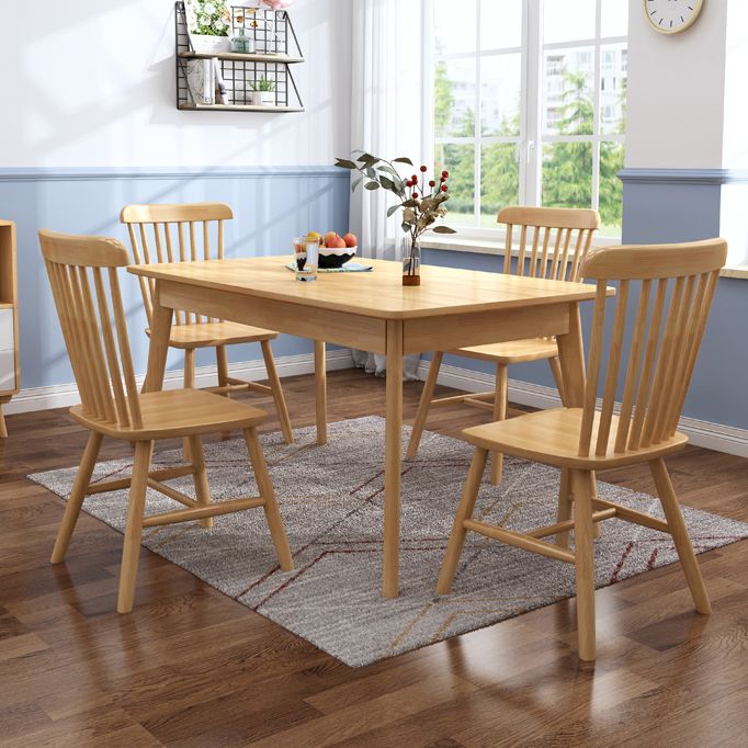 Industrial Rubber Wood Dining Table Rectangle Kitchen Table with 4 Legs Clearhalo ' dining_table' 'Dining Tables & Seating' 'Dining Tables' 'furn' 'furn_dining_table' 'Furniture' 'furniture_dining_table' 'Kitchen & Dining Furniture' 'kitchen&dining_furn' 'kitchen' 'kitchen_dining_table' 1200x1200_946ef381-2cee-46f5-919d-2be712f74881