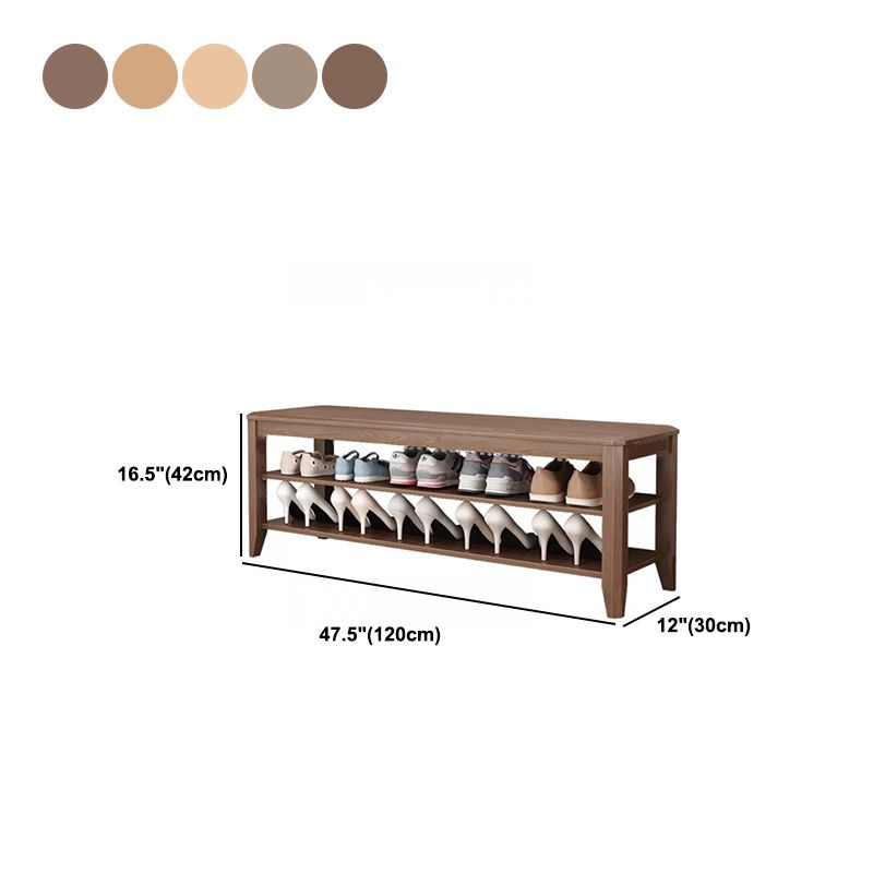 Rectangle 11.8" Wide Entryway Bench Modern Solid Wood Bench with Storage Clearhalo 'Benches' 'Chairs & Seating' 'furn' 'furn_benches' 'Furniture' 'Living Room Furniture' 1200x1200_946fd9fc-25fa-41d0-b261-96f0694a475b