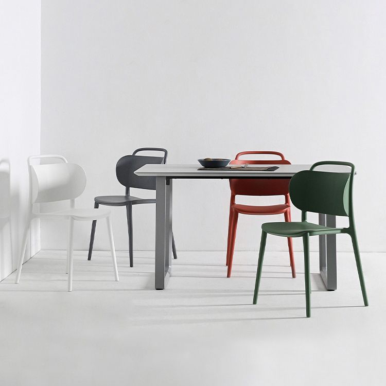 Contemporary Plastic Dining Room Chairs Open Back Dining Side Armless Chair (Set of 2) Clearhalo ' kitchen&dining_furn' 'Dining Chairs' 'Dining Tables & Seating' 'dining_chair' 'furn' 'furn_dining_chair' 'Furniture' 'furniture_dining_chair' 'Kitchen & Dining Furniture' 'kitchen' 1200x1200_947065e5-9bd4-4c72-9459-ae672eb7df9b